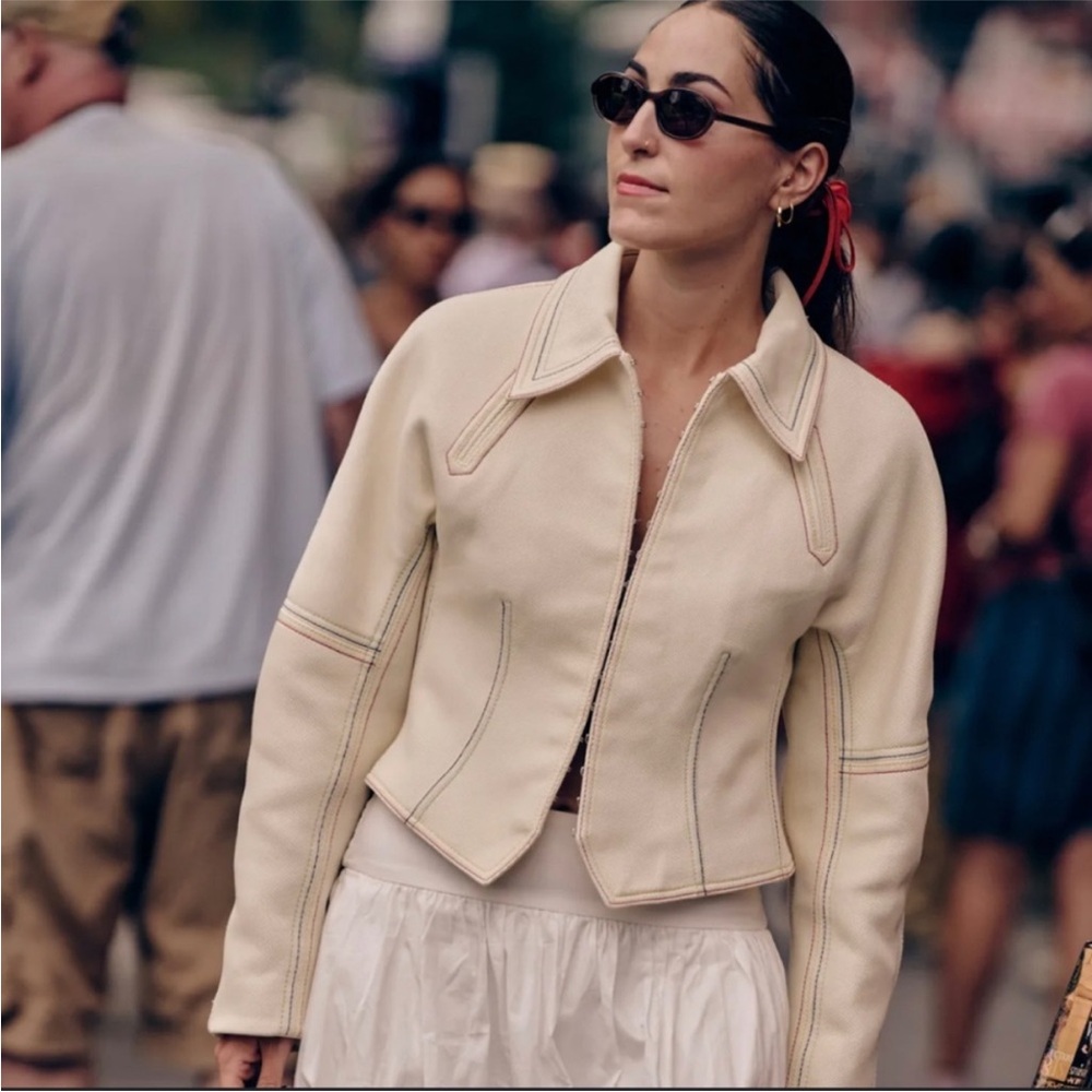 Like new TORY BURCH Cotton Twill Jacket - Neutrals $998 6 - Picture 7 of 16